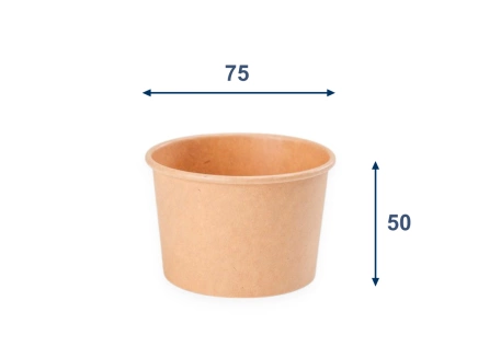 Papírová miska 125 ml, průměr 75 mm