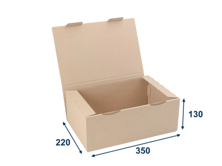Poštovní krabice 350x220x130 3VVL, hnědá