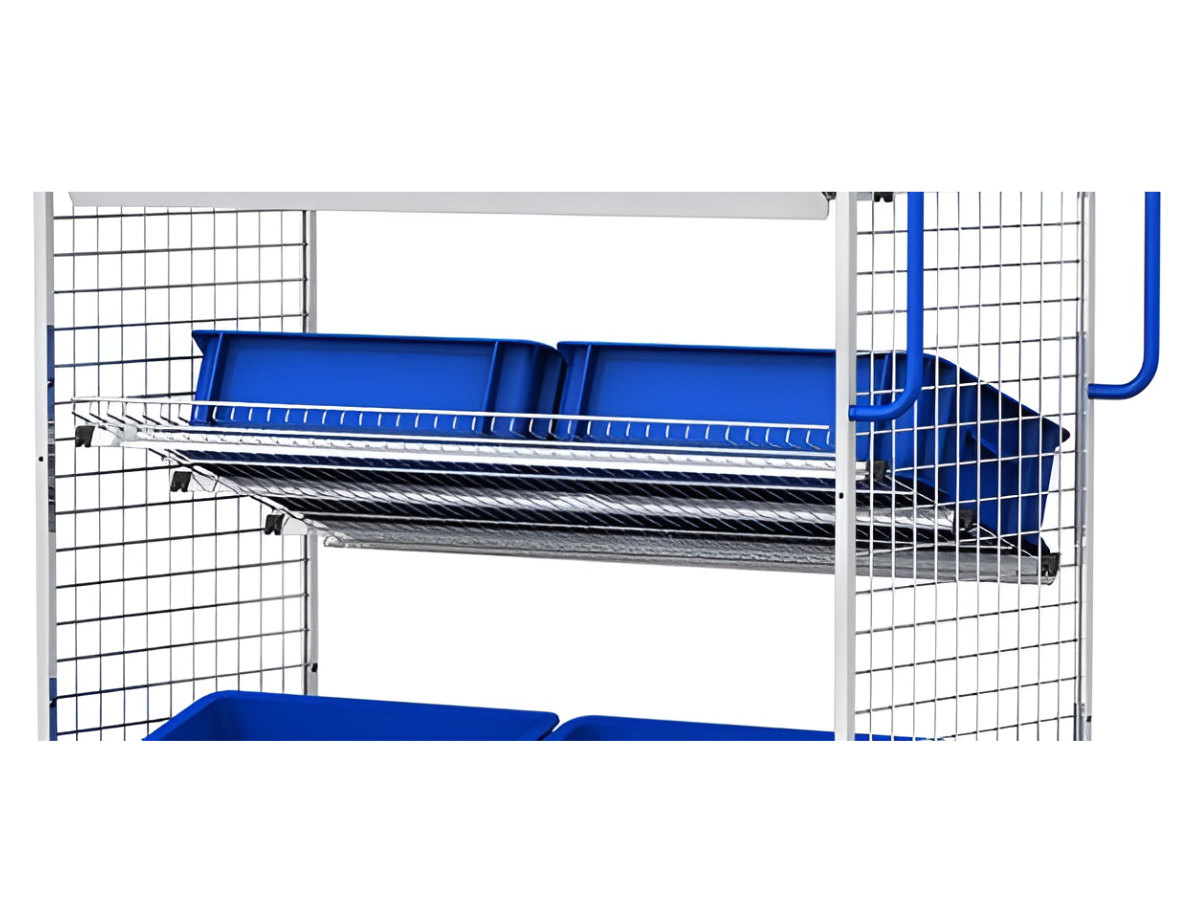 E-shop Závěsná police drátěná s okraji 25mm pro KT-3 rozměr 1297x625x1630