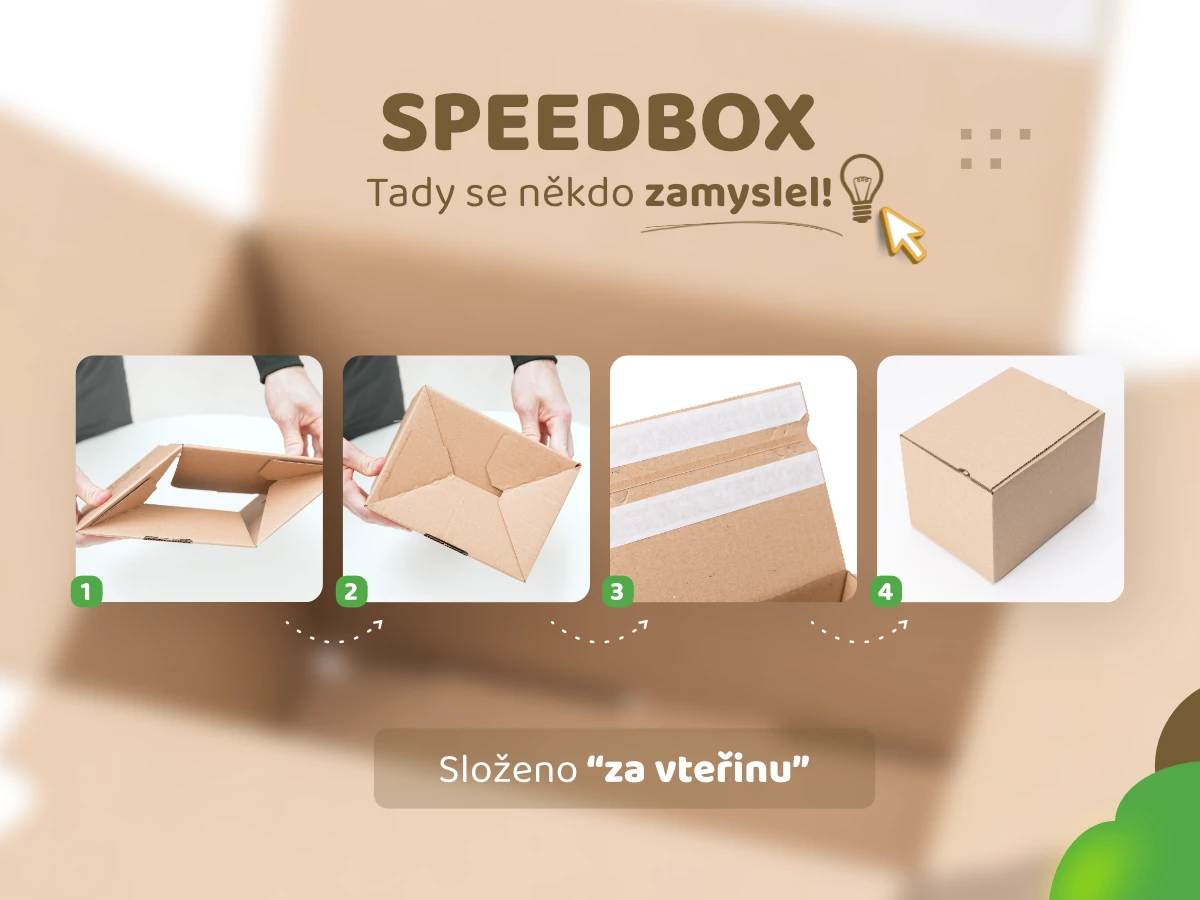 Rychlouzavírací krabice SPEEDBOX, 2 samolepicí pásky - 002
