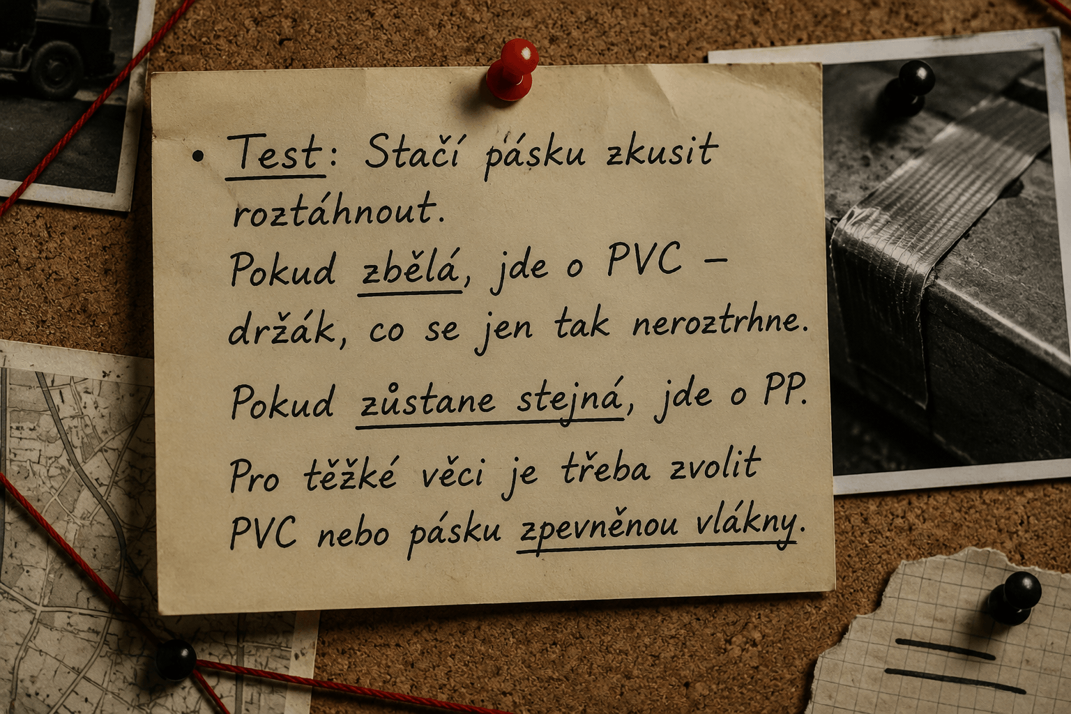 Lepicí páska - PP vs PVC