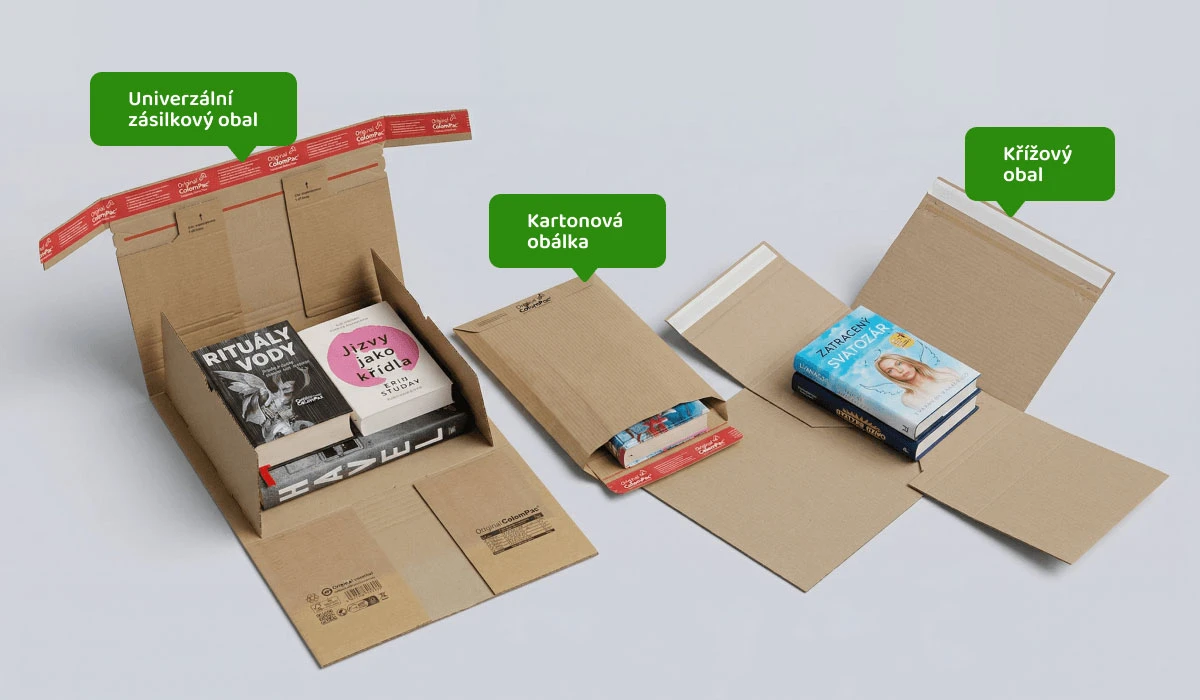 zásilkové obaly na knihy