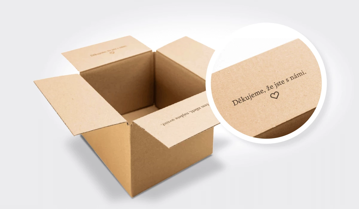 krabice s poděkováním