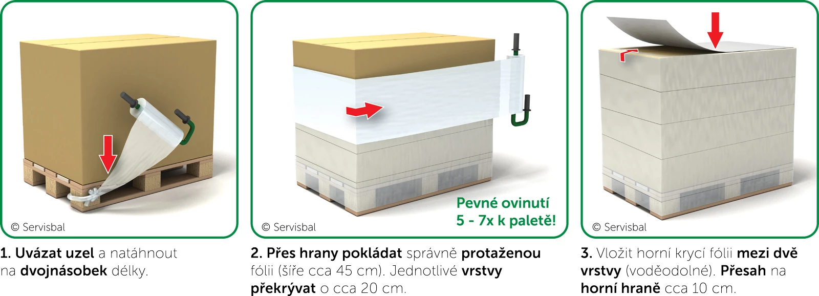návod jak oovinovat paletu do stretch fólií