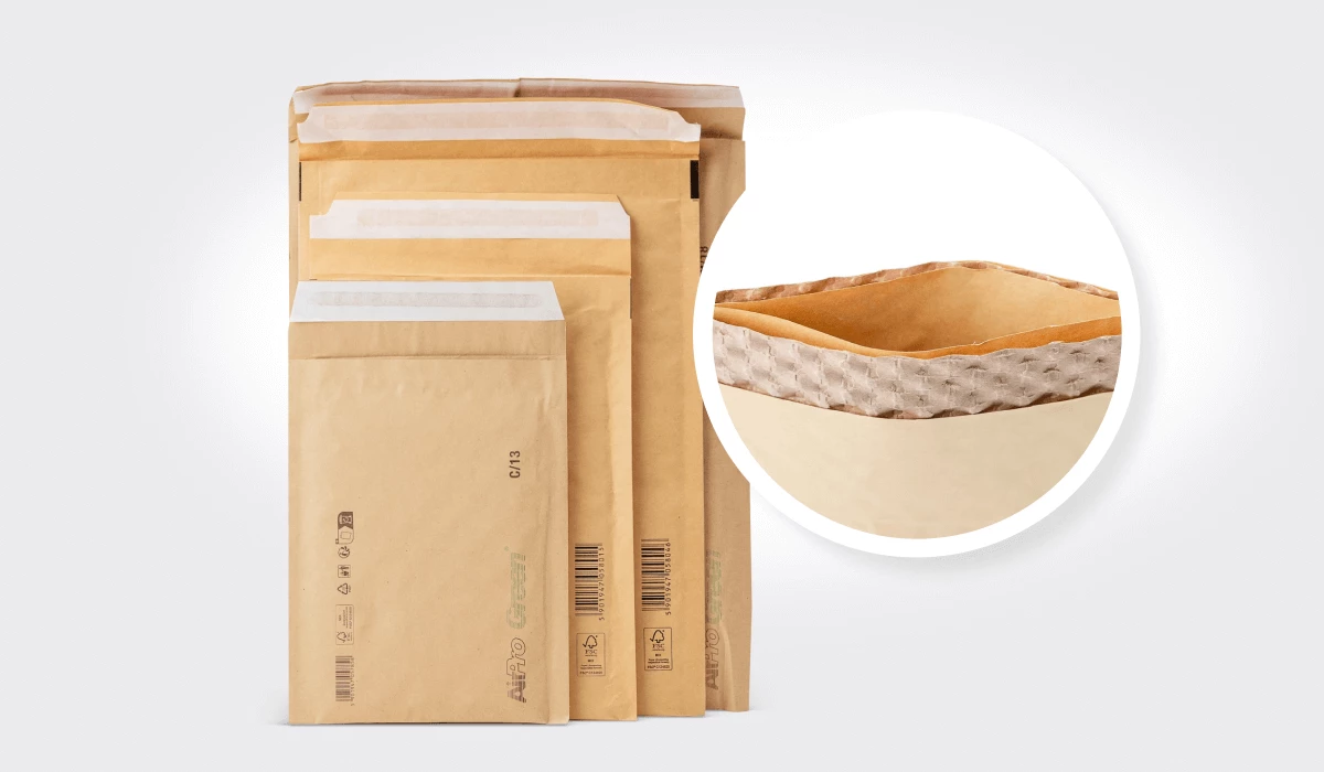 papírové protinárazové obálky