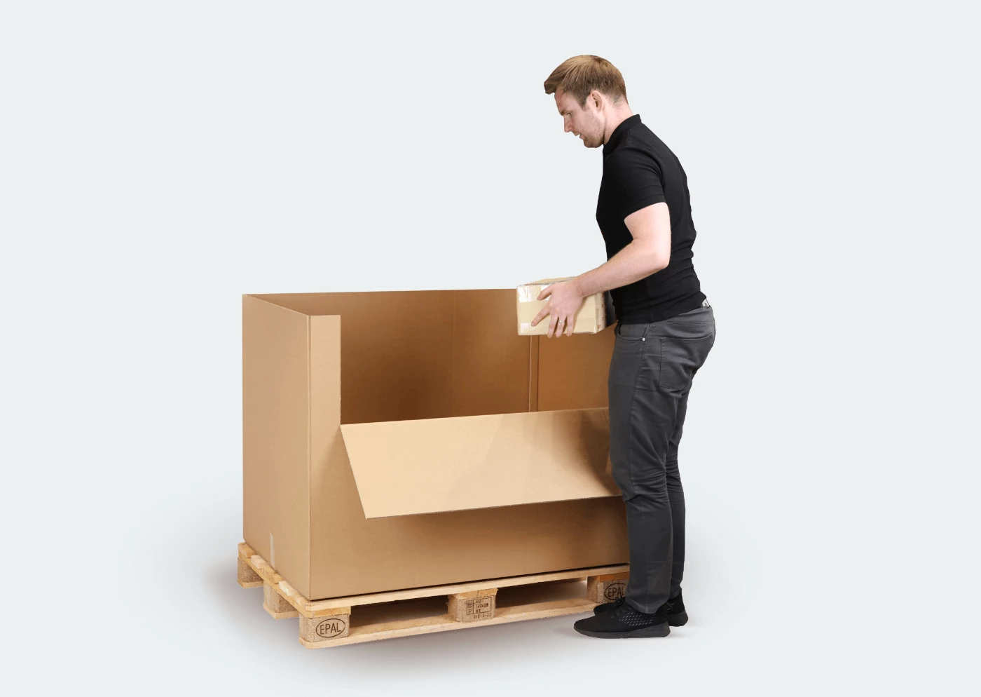 box s výklopným čelem
