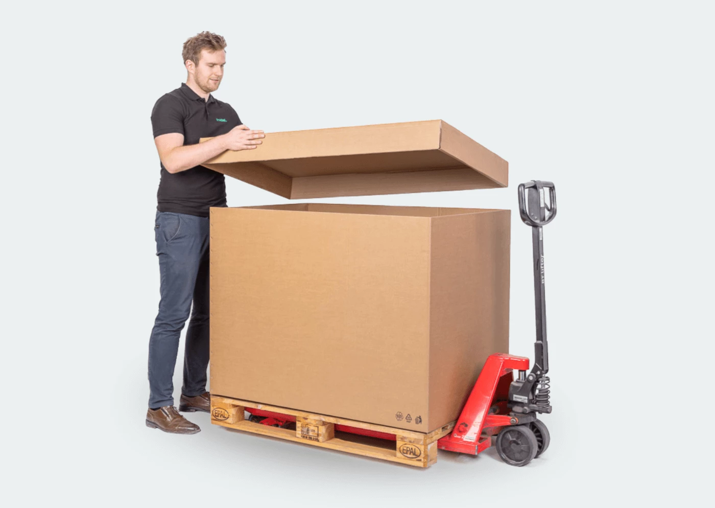 kartonový box zakrytí víkem