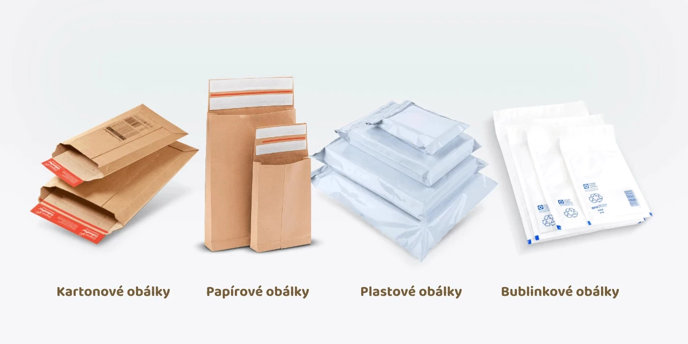 typy zásilkových obálek