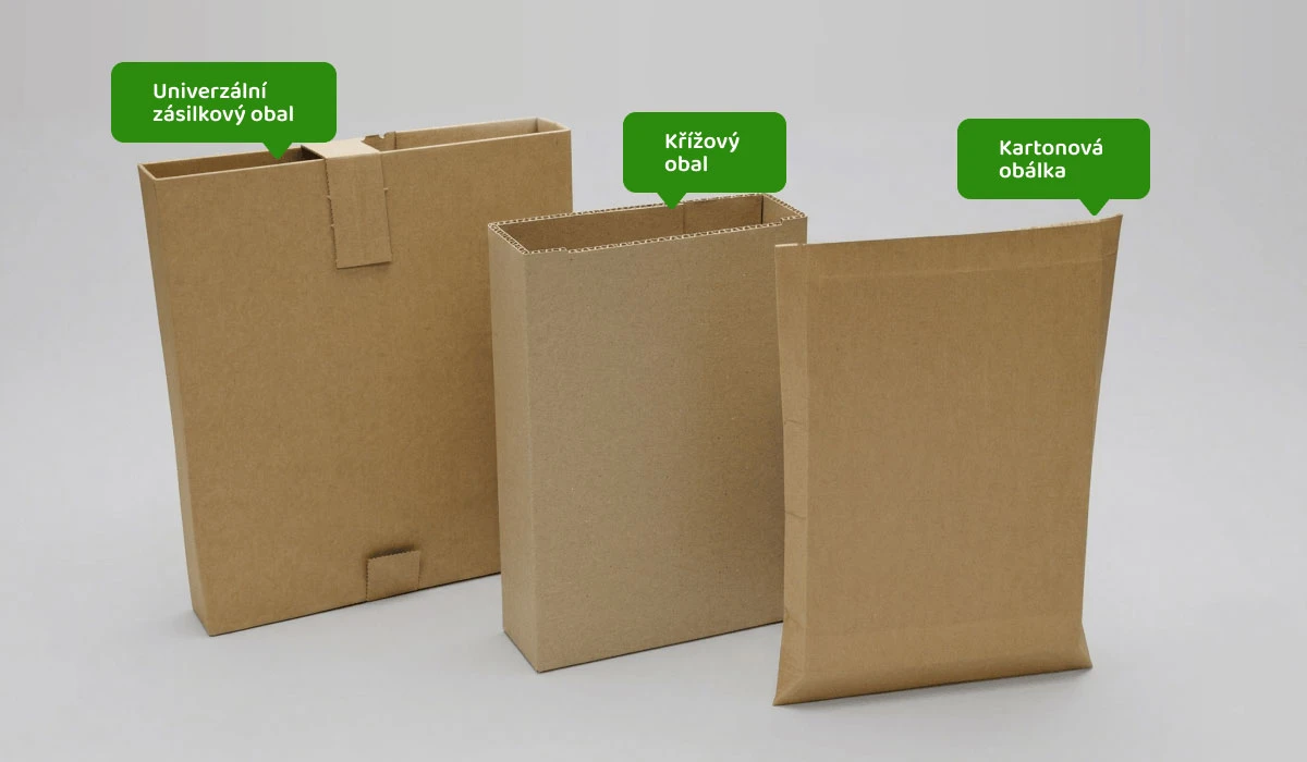 knihy zabalené v přepravních obalech